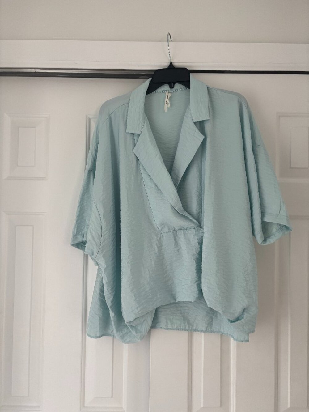 Anthropologie Light Blue Relaxed V-Neck Blouse